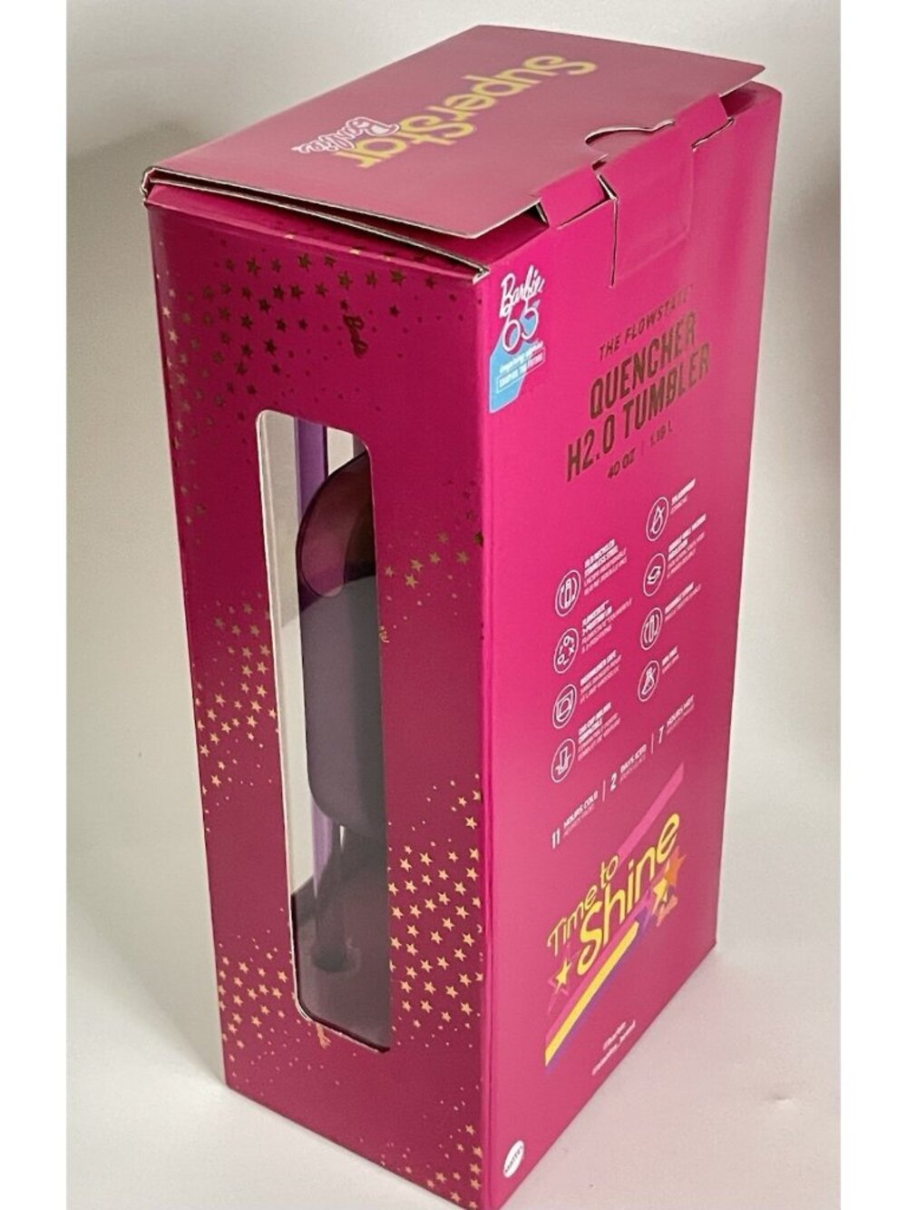Stanley x Barbie SuperStar 40oz Quencher H20 Tumbler 65th Anniversary NIB 70's - Picture 5 of 9